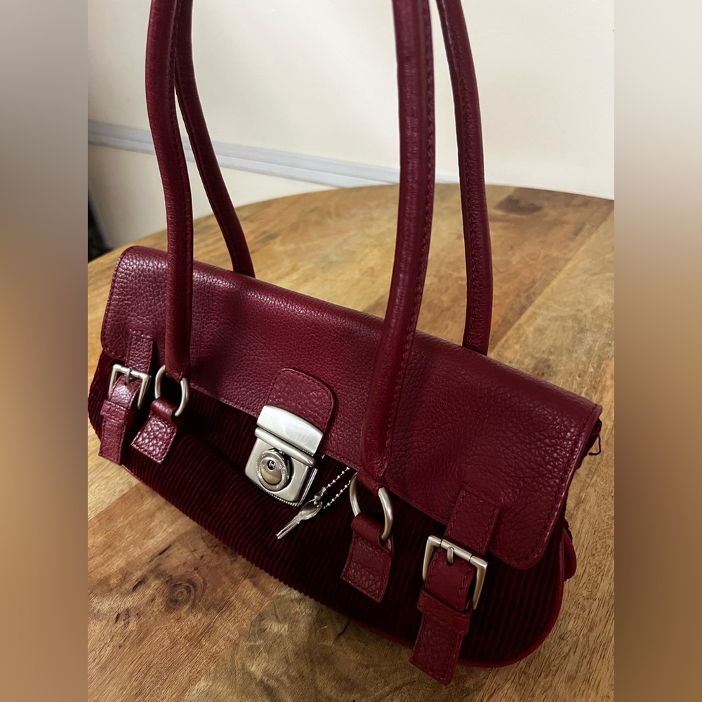 Nicole Miller Deep Red Shoulder Bag